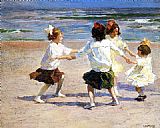 Edward Potthast Ring around the Rosy painting